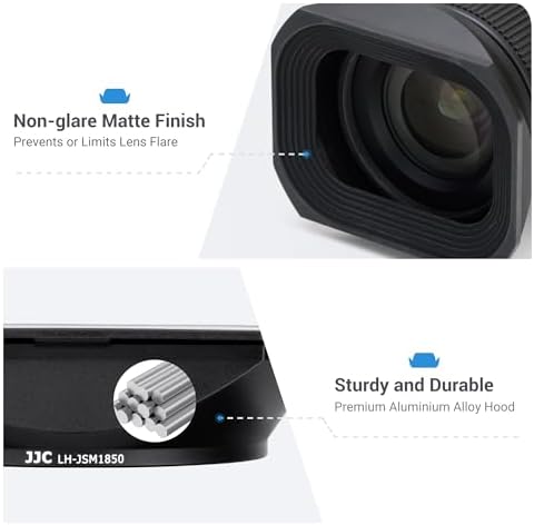 JJC Metal Square Lens Hood for Sigma 18-50mm f/2.8 DC DN Contemporary Lens - Image 3