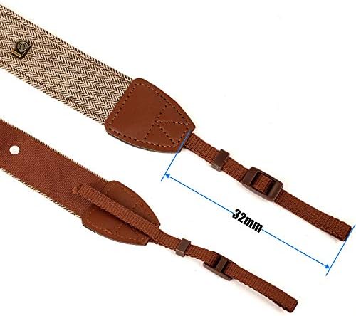 Camera Strap Canvas Brown Shoulder Strap with Quick Release Buckles - Image 6