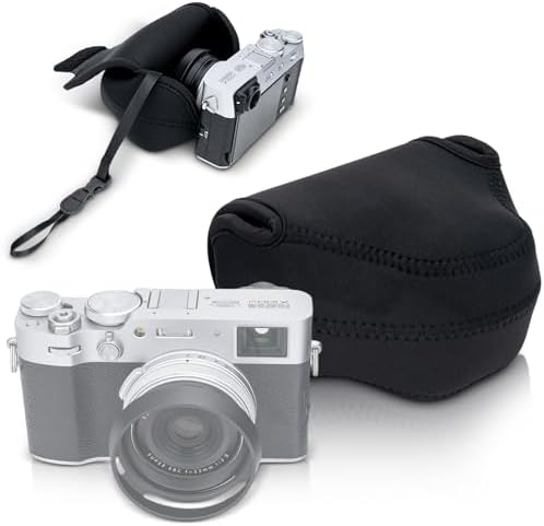 Soft Neoprene XE5 X100VI Camera Case Bag for Fujifilm X-E5 Lumix L10 Pouch by JJC