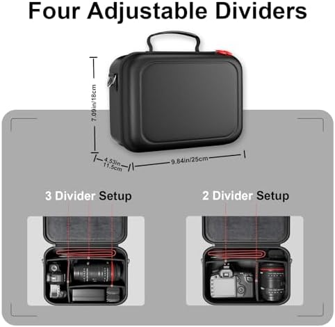 ProCase Hard Shell Digital Camera Case for Canon Rebel T7 -Black - Image 6