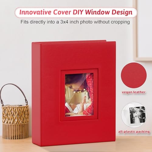 Popotop 4x6 Photo Album Holds 100 Pictures, Vegan Leather Hardcover - Image 2