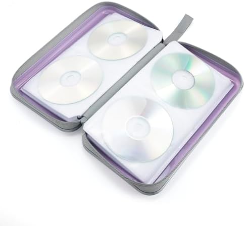 alavisxf xx CD Case, 96 Capacity Hard Plastic Organizer Wallet for Car - Image 3