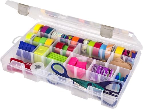 ArtBin Large Solutions Box Clear Art & Craft Organizer with Dividers - Plastic Storage Case for Convenient and Versatile Storage - Ideal for Various Craft Supplies (Pack of 6) by ArtBin