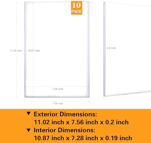 10ct Silver-Age Comic Book Toploaders - Crystal Clear Comic Book Top loaders, Premium PVC Comic Book Topload, Hard Plastic Comic Book Holders, Protection for Display, Storage, Collection - Image 2