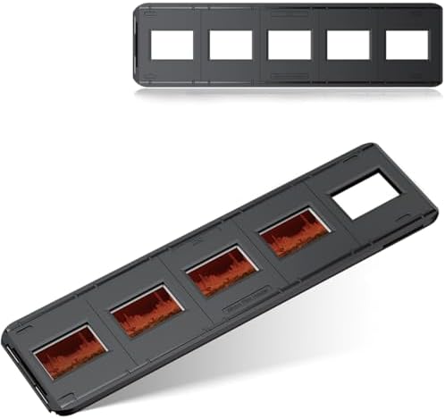 JJC Slide Mount Holder for 35mm Compatible with Film Scanners Copying Equipment, Holds 5 Negative Frames On Digitizing Adapter Set by JJC