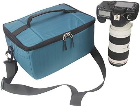 Koolertron Dslr Camera Insert Bag Purse Universal Liner Lens Pouch Partition Protective Cover Waterproof Sleeve for Cannon/Nikon/Sony (Blue) - Image 4