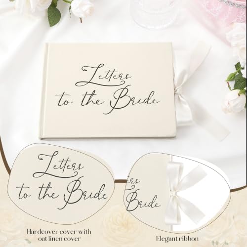 Wedding Guest Book Letters to Bride 8.5x7 Inch,Cream,Simple - Image 3
