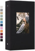 Vienrose 4x6 Photo Album,300 Pockets,Linen Cover with Window,Black by Vienrose