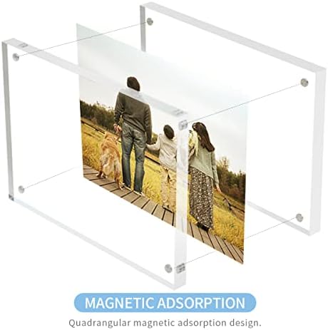 Sezanrpt Acrylic Picture Frames 2.5x3.5 inches, Clear Double Sided Magnetic Photo Block Frame,Desktop Frameless Picture Display, Wallet Small Picture Frames 2x3 - Image 3
