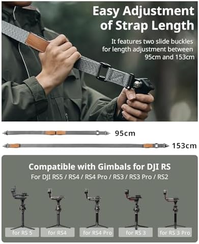 SmallRig RS3 RS2 Weight-Reducing Shoulder Strap Compatible with Sling Handle for DJI, Gimbal Belt with Upgraded QD Quick Release Buckles for DJI RS 5 / RS4 / RS4 Pro/RS 3 / RS 3 Pro/RS 2 - Image 5