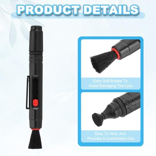 PATIKIL Camera Dusting Brush, Multifunction Cleaning Brush Keyboard Lens Cleaning Pen Screen Lens Cleaner for Vinyl Records, LP Scan, SLR & Computer Screens,3 Pcs Red - Image 3