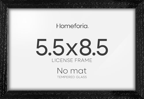 Homeforia 5.5x8.5 White Oak Business License Frame, High-End Wood, Glass by Homeforia