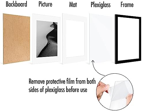 Americanflat 12x16 Picture Frame 2-Pack - Matted to 9x12 - Black - Image 6