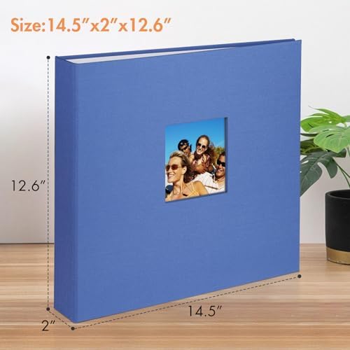1DOT2 12x12 Inch 3 Ring DIY Scrapbook Photo Album, Blue - Image 6