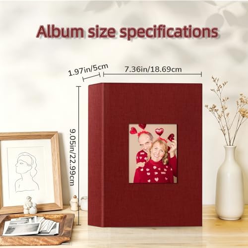 popotop Photo Album 4x6-200 Photos Photo Books with 200 Horizontal Pockets,Linen Cover Albums for Family Wedding Anniversary Baby Vacation Pictures - Image 4