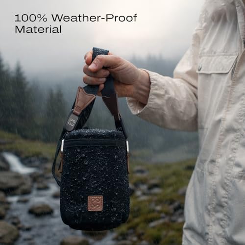 C Coiro Premium Camera Lens Case with Quick Release Strap, Water Resistant Protective Lens Pouch for DSLR Camera, 2 Size L and M, Compatible for Canon, Nikon, Sony, Pentax, Olympus - Image 3