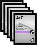 Americanflat 5x7 Picture Frame 5-Pack - Slim Molding - Black by Americanflat