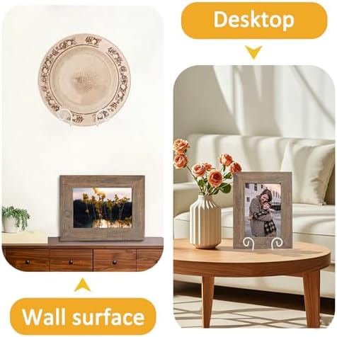 YY YEARCHY Metal Plate Stand Holder, Wall Hanging Display Rack, Sturdy Iron Easel for Displaying Plates (8-14 Inch), Bowls, Platters, Art, Photos, Books (4, White, 8"x4.8"x4") - Image 3