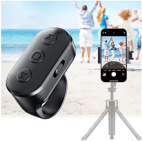Bluetooth Camera Remote with Zoom & Camera Switch for iPhone & Android by Voinap