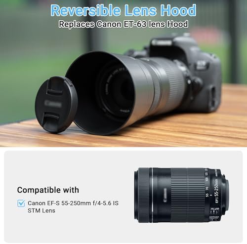 ET-63 Lens Hood for Canon EF-S 55-250mm f/4-5.6 is STM(Not for is or is II) - Image 2