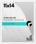 Americanflat 11x14 Picture Frame - Slim Molding - White by Americanflat