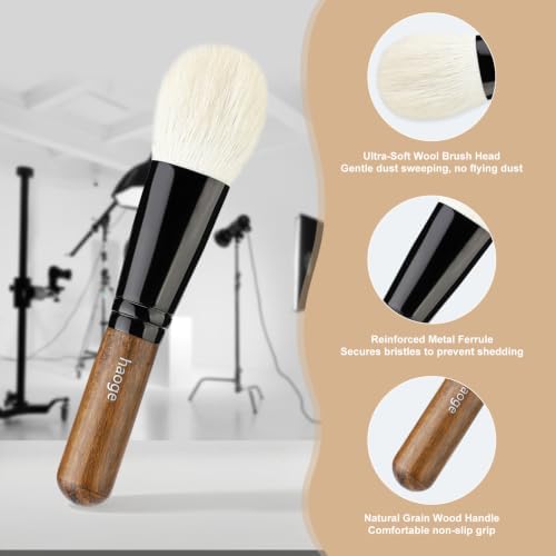 Haoge DSLR & Mirrorless Camera Lens Cleaner - Electrostatic Brush for Vinyl Records, LP Scans, SLR & Computer Screens - Super Soft Goat Hair - Image 3