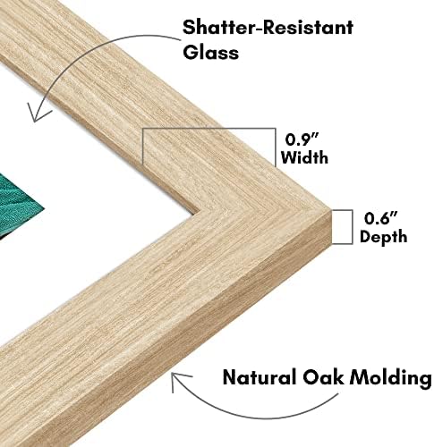 Americanflat 8x10 Picture Frame - Matted to 5x7 - Natural Oak - Image 3