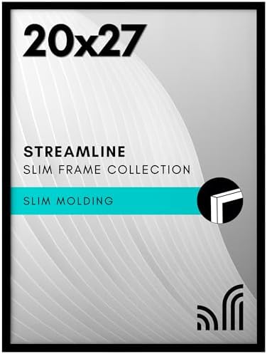 Americanflat 20x27 Poster Frame - Slim Molding - Black by Americanflat