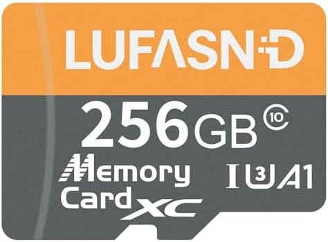 256GB Micro SD Card with Adapter, High Speed U3 C10 V30 SDXC Memory Card Up to 100MB/s, 4K Video Recording for GoPro, Smartphone, Camera, Tablet, Dash Cam by Unknown