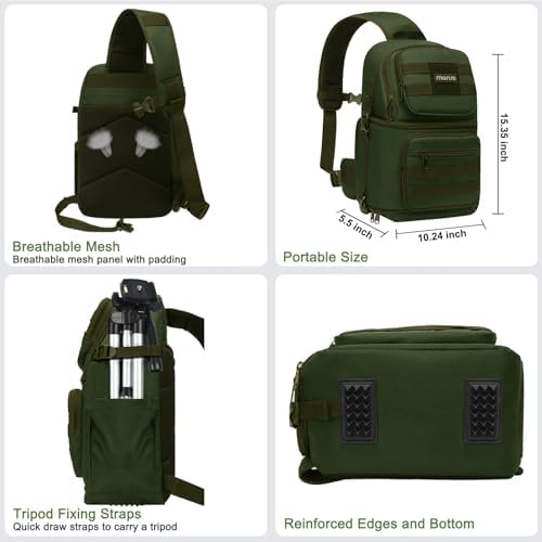 MOSISO Camera Sling Bag, Tactical Camera Crossbody Bag Case Photography - Image 4
