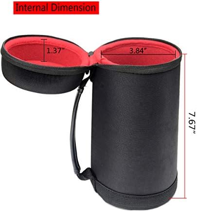 Semi-Hard Lense Case for DSLR Camera Lens (Canon, Nikon, Sony, Pentax, Olympus, Panasonic,etc), Medium Size with Carabiner, Lens Cleaning Wipe (Black Medium) - Image 6