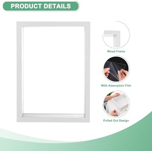 M METERXITY Dried Flower Frame 5x7in Double Acrylic for DIY White - Image 2