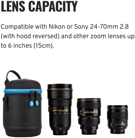 Tenba Tools Lens Capsule for DSLR and Mirrorless Lenses 6x4.5 in. (15x11 cm) – Black (636-358) - Image 5