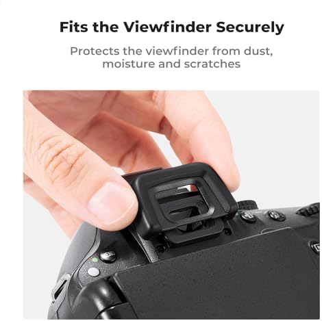K&F Concept Eyepiece Cover & Hot Shoe Cover Kit, Viewfinder Protector Eyecup Eye Cup DK-24 for Nikon D5000 D5100 D3000 D3100 Camera Viewfinder - Image 3