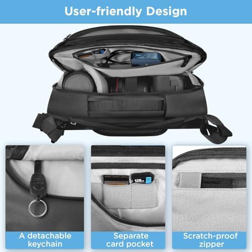 TAAOKA Camera Sling Bag,Waterproof Camera Case with Tripod Holder,Lightweight DSLR/SLR/Mirrorless Camera Bags Crossbody for photographers-Black - Image 3