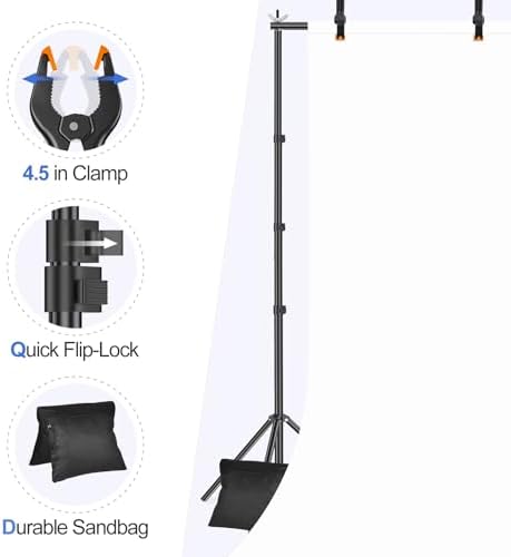 EMART Backdrop Stand 10x10FT Adjustable Back Drop Stand for Party Events - Image 5