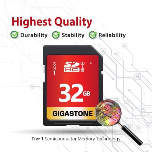 GIGASTONE 32GB SD Card 10-Pack UHS-I U1 Class 10 SDHC Memory Card High-Speed up to 80MB/s Full HD Video Compatible with Digital Camera, SPYPOINT TACTACAM WOSPORTS Trail Camera, with 10 Mini Cases - Image 6