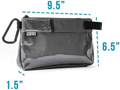 GOBAGS Production Zipper Bags - Electronics & Camera Accessories Bag - Cable organizer, Gear Accessory Pouch, Travel Camera Essentials (Small, Gray) - Image 3