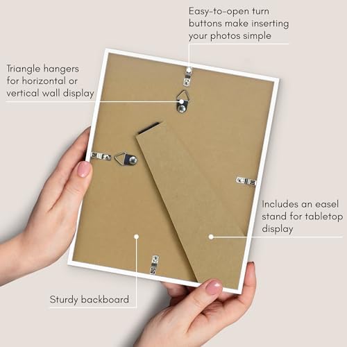 Americanflat 8x10 Picture Frame - Slim Molding - White - Image 6