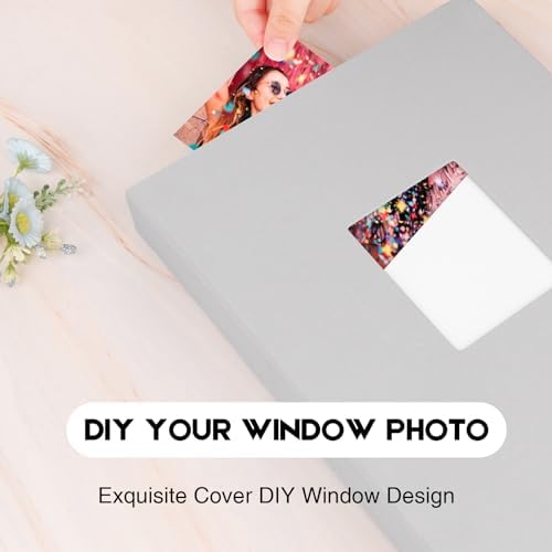 Aevdor 8.5x11 Photo Album, Holds 72 Photos, Linen Cover, Grey - Image 6