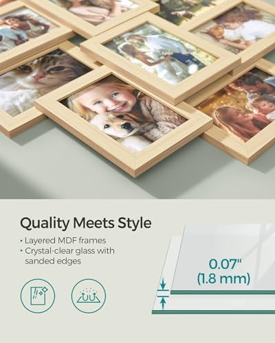 SONGMICS Collage Picture Frames for Wall Decor, 10-Pack 4 x 6, Glass Front - Image 4