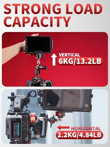 IFOOTAGE Magic Arm Clamp MA3-4, 7 Inches Adjustable Friction Power Articulating Magic Arm with 1/4" and 3/8" Thread Screw for DSLR Camera Rig/LCD Monitor/LED Lights - Image 2