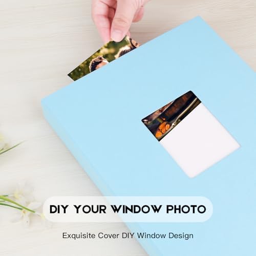 Aevdor 8.5x11 Photo Album, Holds 72 Photos, Linen Cover, Blue - Image 6