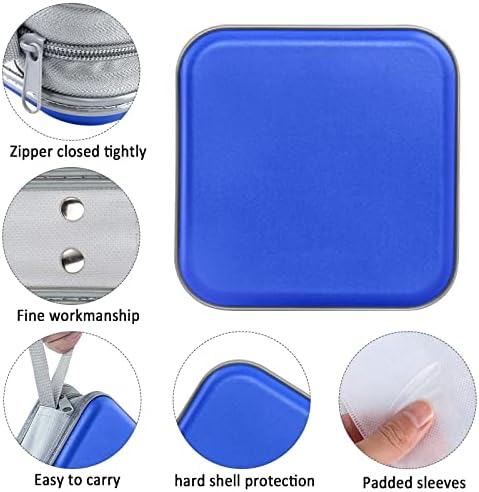 Siveit CD/DVD Cases 40 Capacity Disc Storage Binder for Car(Blue) - Image 2