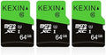 KEXIN 64GB Micro SD Card 3 Pack with SD Adapter microSDXC Memory Card UHS-I C10 U1 Micro SD Card Full HD High Speed TF Card for Tablet Action Camera Dash Cam Drone Game Console, 64 G 3 Pack by Home