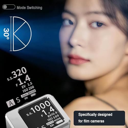 Cameras Light Meter, Digital Reflected Light Exposure Meter, High Precision Sensor, 1.54 Inch Display, Adjustable Shooting Modes, EV Range 1-22, Cold Shoe Mount, for Vintage Film Camera - Image 2