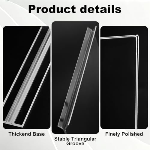 xydstay 8.5x11 Acrylic Sign Holder,Clear Table Display Stand,2 Pack - Image 3