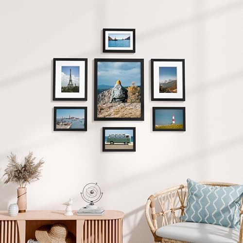 Vittanly 7 Pack Picture Frames Collage Wall Decor, Black - Image 3