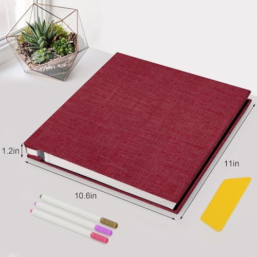 Zesthouse Photo Album Self Adhesive Pages, 60 Pages Magnetic Scrapbook Albums with Sticky Page, Photos Album Holds 8x10 & 5X7 & 4x6 & 6x8 & 3x5, Large Picture Book Ideal Gift for Family Wedding Baby - Image 2