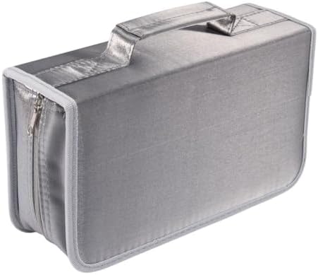 128 Capacity CD/DVD case Wallet, Storage,Holder,Booklet （Silver） by Rekukos